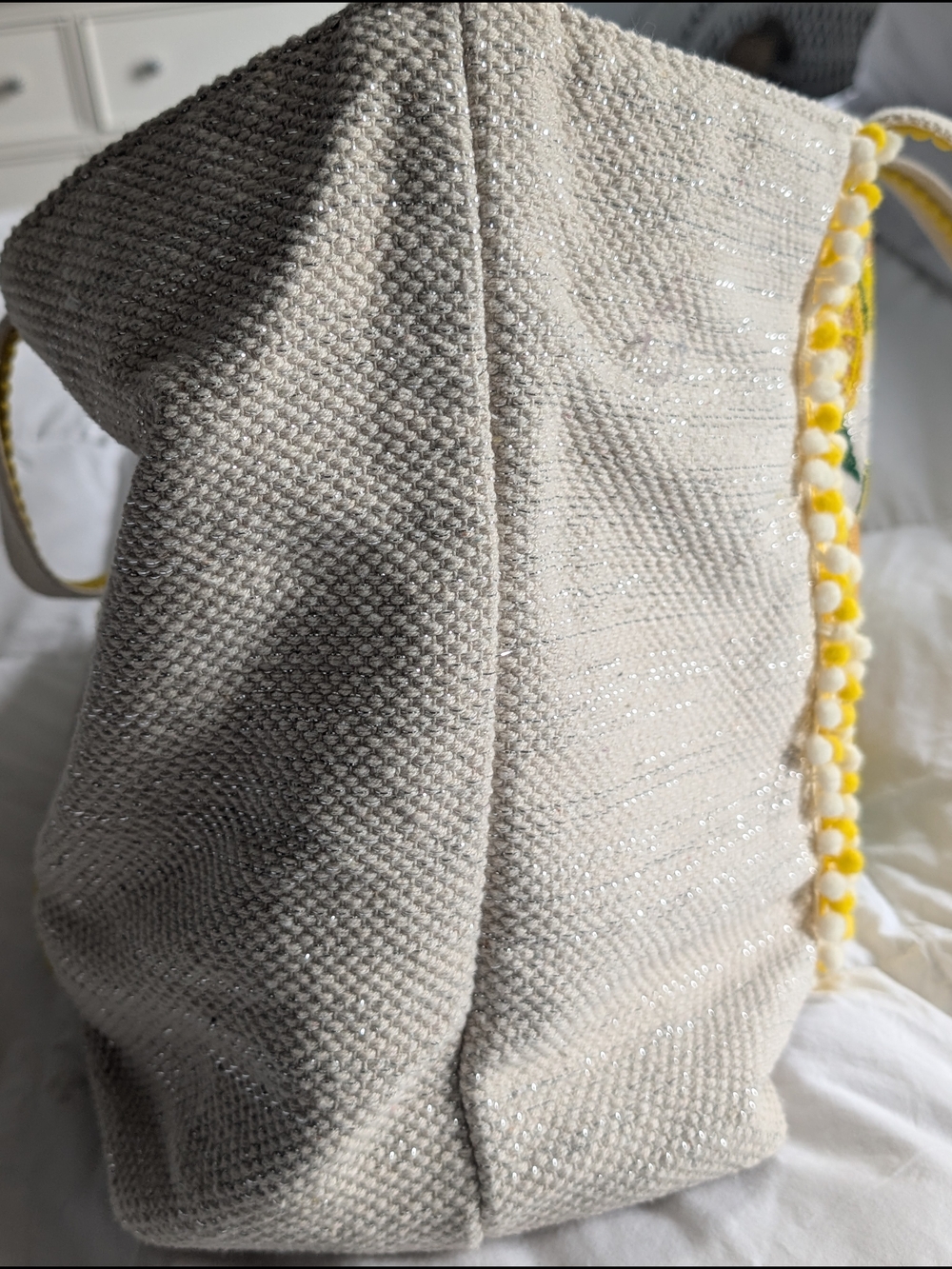 America and Beyond Limited Edition "Make Lemonade" Hand-Beaded Beach Bag - Picture 10 of 10